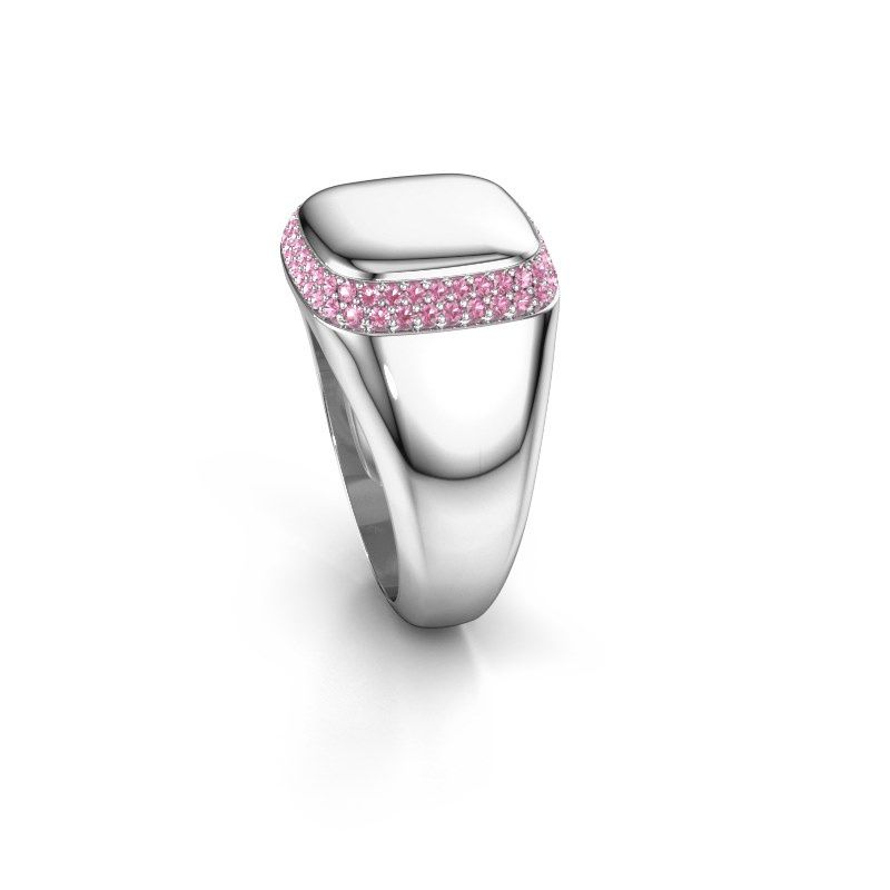 Image of Men's ring Pascal 585 white gold pink sapphire 1.1 mm