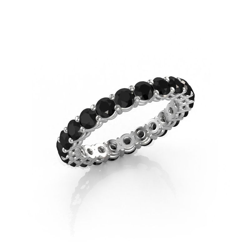 Stackable ring Michelle full 3.0 950 platinum black diamond 2.640 crt