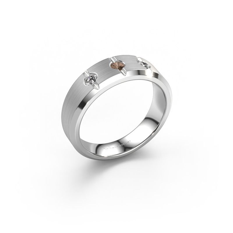 Men's ring Remco 950 platinum brown diamond 0.24 crt