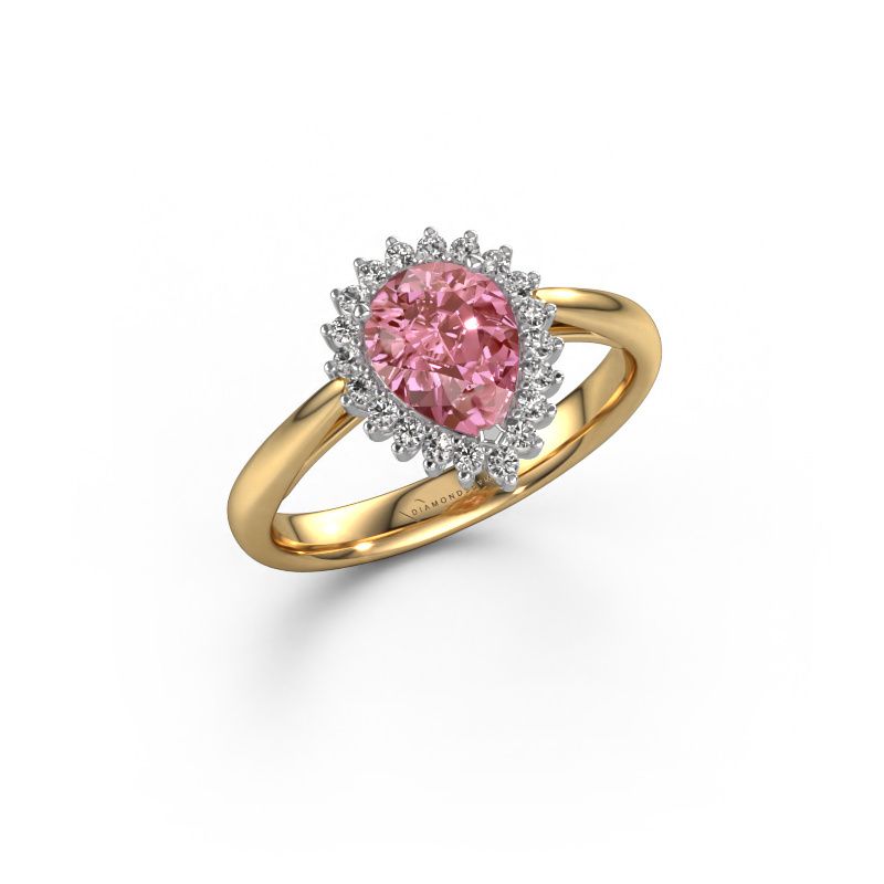Engagement ring Tilly per 1 585 gold pink lab grown diamond 8x6 mm