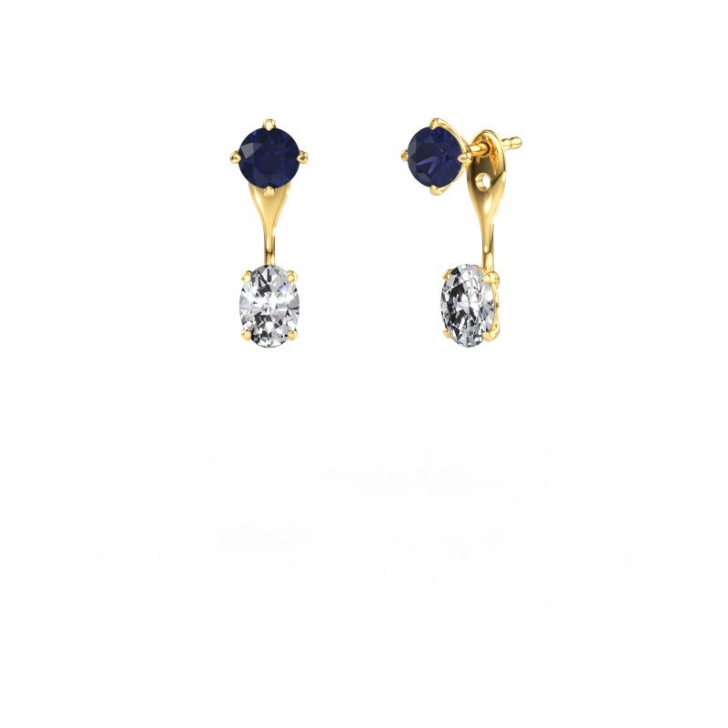Pendants d'oreilles Kate RND-OVL 585 or jaune saphir 5 mm