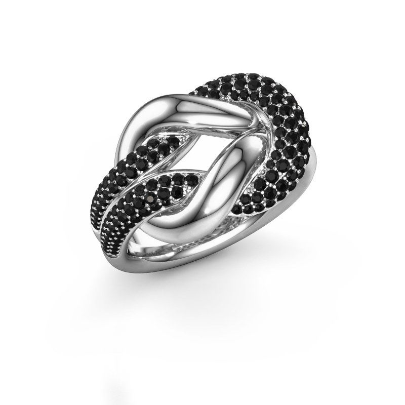 Afbeelding van Ring Delena<br/>950 platina<br/>Zwarte Diamant 0.975 Crt