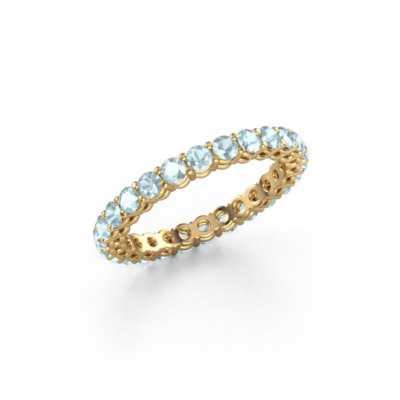 Stackable ring Michelle full 2.4 585 gold aquamarine 2.4 mm