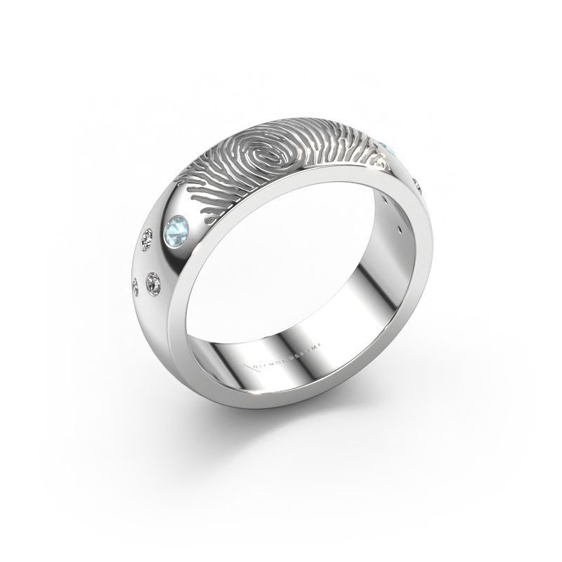Alliance Minke 585 or blanc ±6x2.3 mm aigue-marine