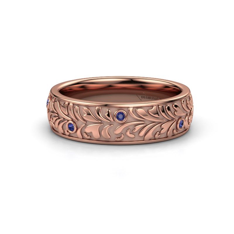 Afbeelding van Trouwring WH2074L26D 585 rosé goud saffier ±6x2.4 mm