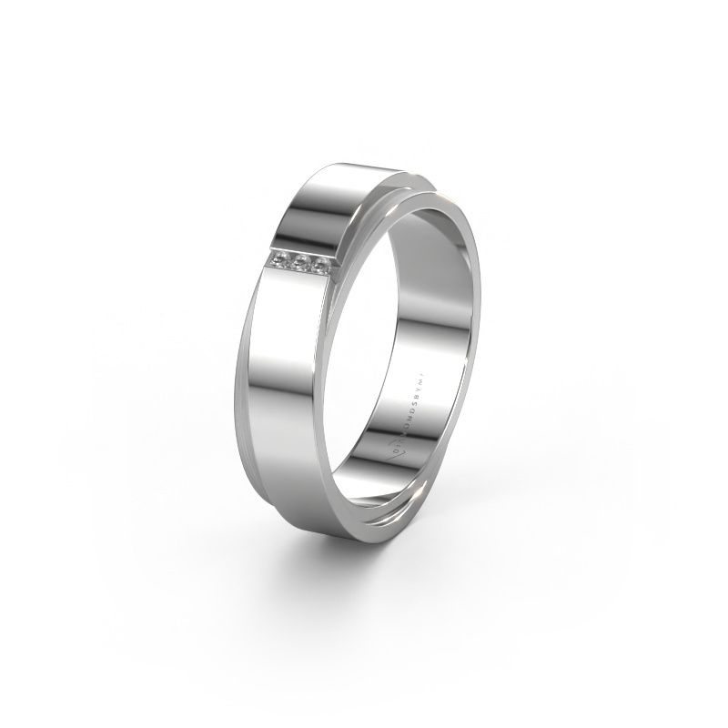 Trouwring WH6012LX6A 950 platina lab-grown diamant ±6x1.7 mm