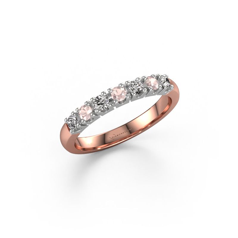 Ring Rianne 7 585 rose gold morganite champagne 2.4 mm