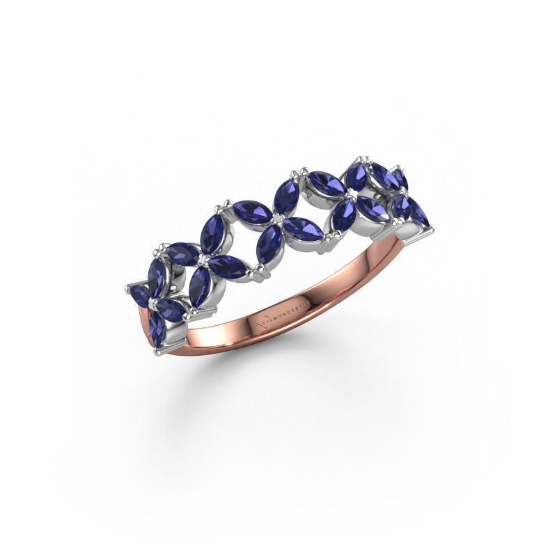 Ring Bree 585 Roségold Saphir 3x1.5 mm