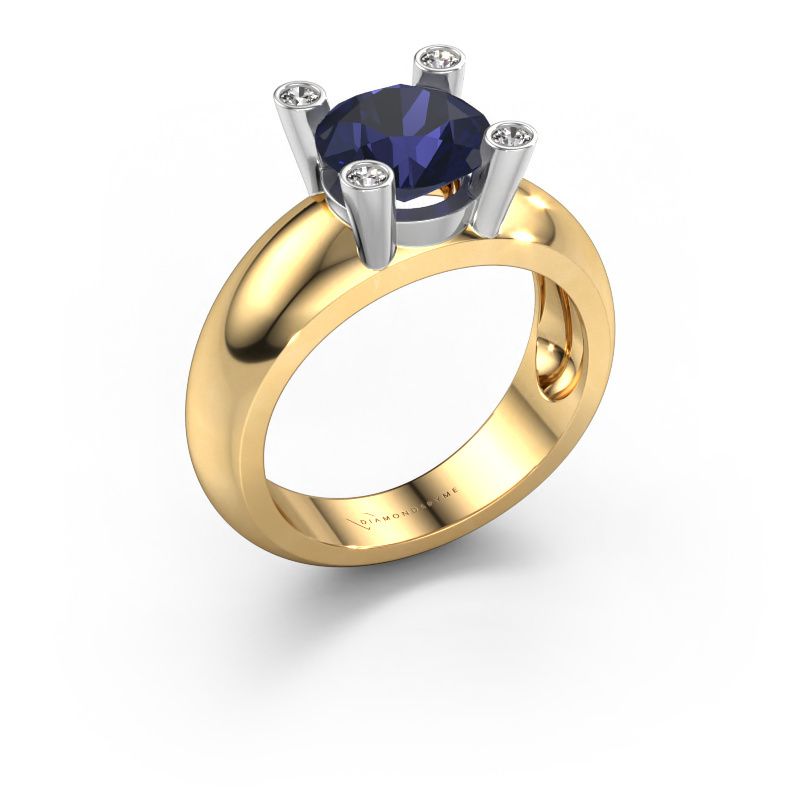 Bague Tamara RND 585 or jaune saphir 8 mm