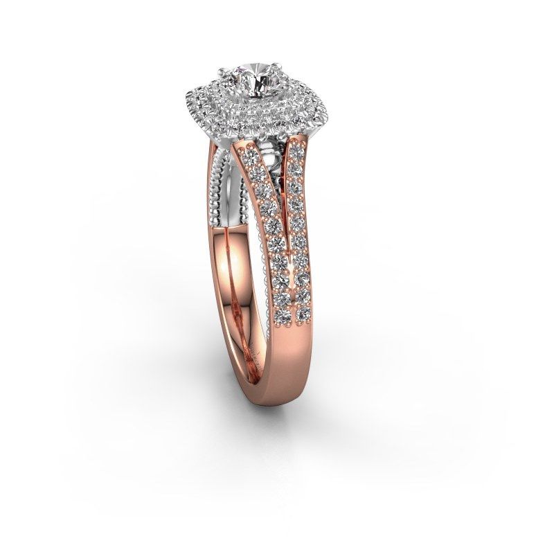 Afbeelding van Verlovingsring Annette<br/>585 rosé goud<br/>Zirkonia 5 mm