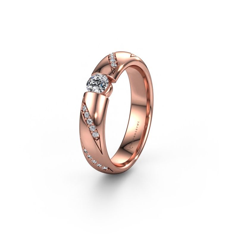 Alliance WH2102L34A 585 or rose diamant synthétique ±5 x 1,7 mm
