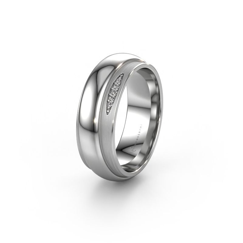 Trauring WH2038L 950 Platin Diamant ±7 x 2,4 mm