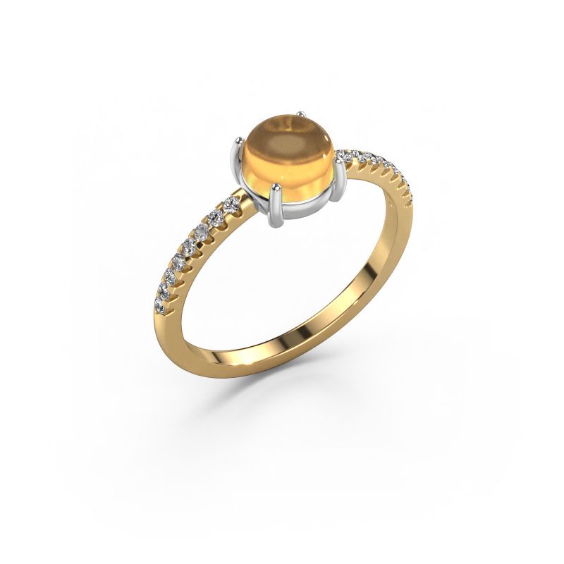 Ring Cathie 585 gold citrin 6 mm