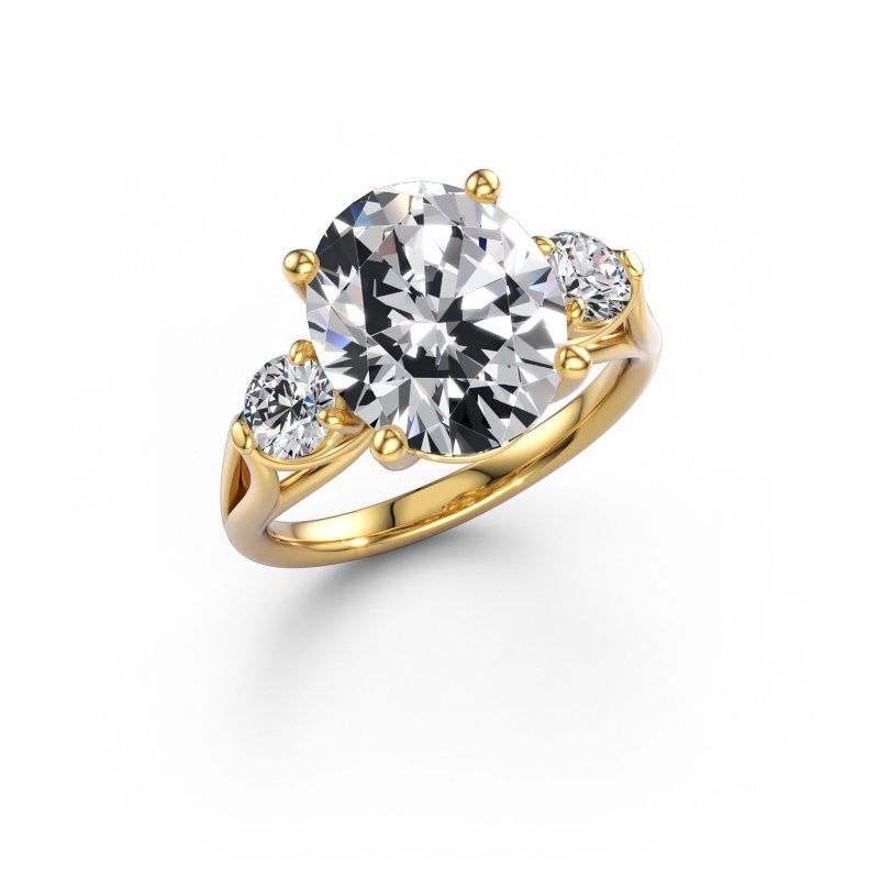 Engagement ring Amie OVL 585 gold lab grown diamond 5.650 crt