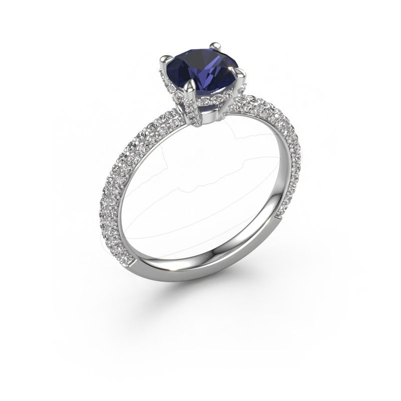 Engagement ring Saskia RND 2 585 white gold sapphire 7 mm