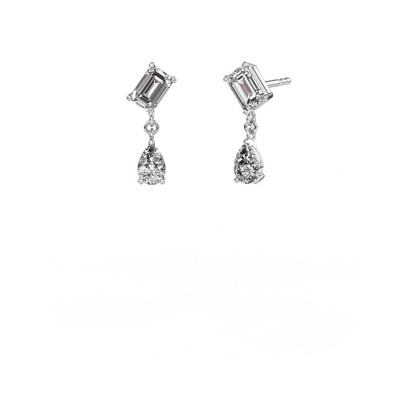 Oorbellen Toi et Moi EME PER 950 platina diamant 2.30 crt