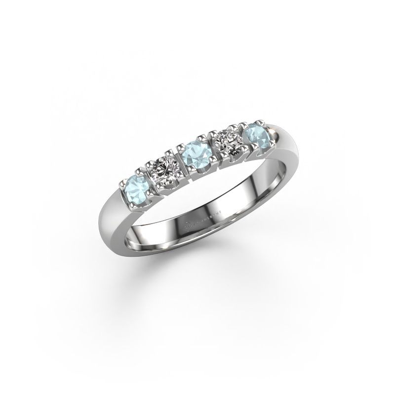 Ring Rianne 5 585 white gold aquamarine 2.7 mm