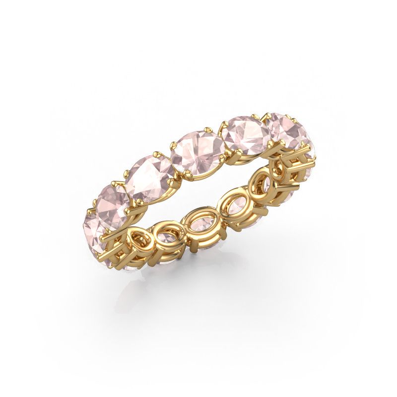 Ring Vivienne OVL 5x4 585 gull champagnefarget morganitt 5x4 mm