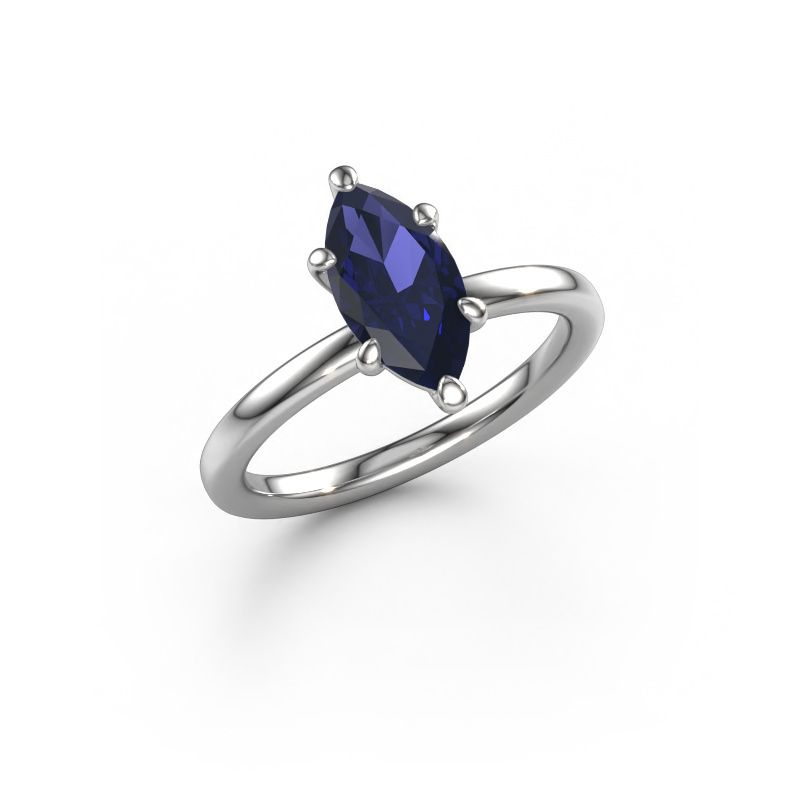 Engagement ring Simone MRQ 1 950 platinum sapphire 11x5.5 mm