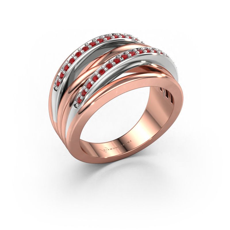 Ring Annabel 2 585 Roségold Rubin 1.2 mm