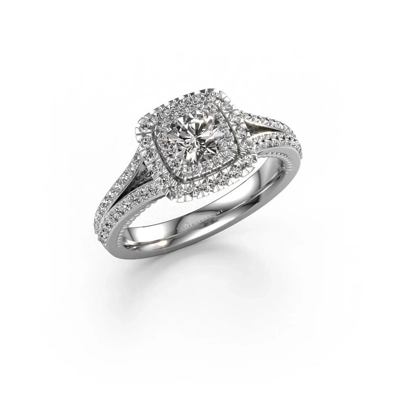 Verlobungsring Annette 585 Weißgold Diamant 1.072 crt