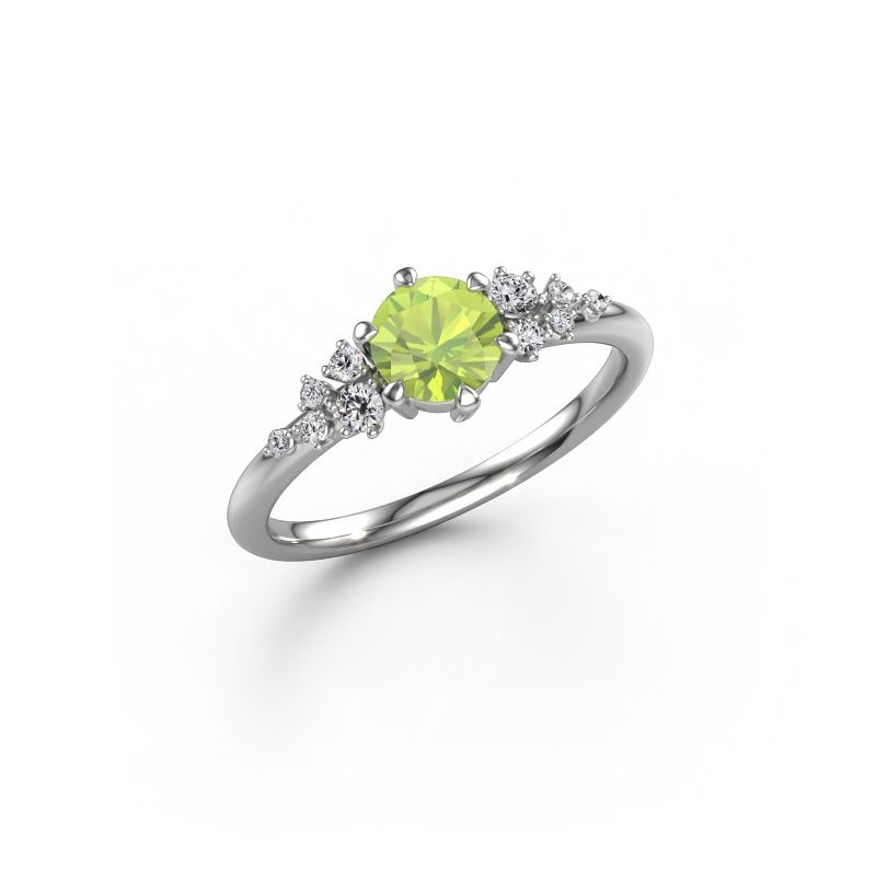 Ring Royce RND 950 platina peridoot 5.5 mm