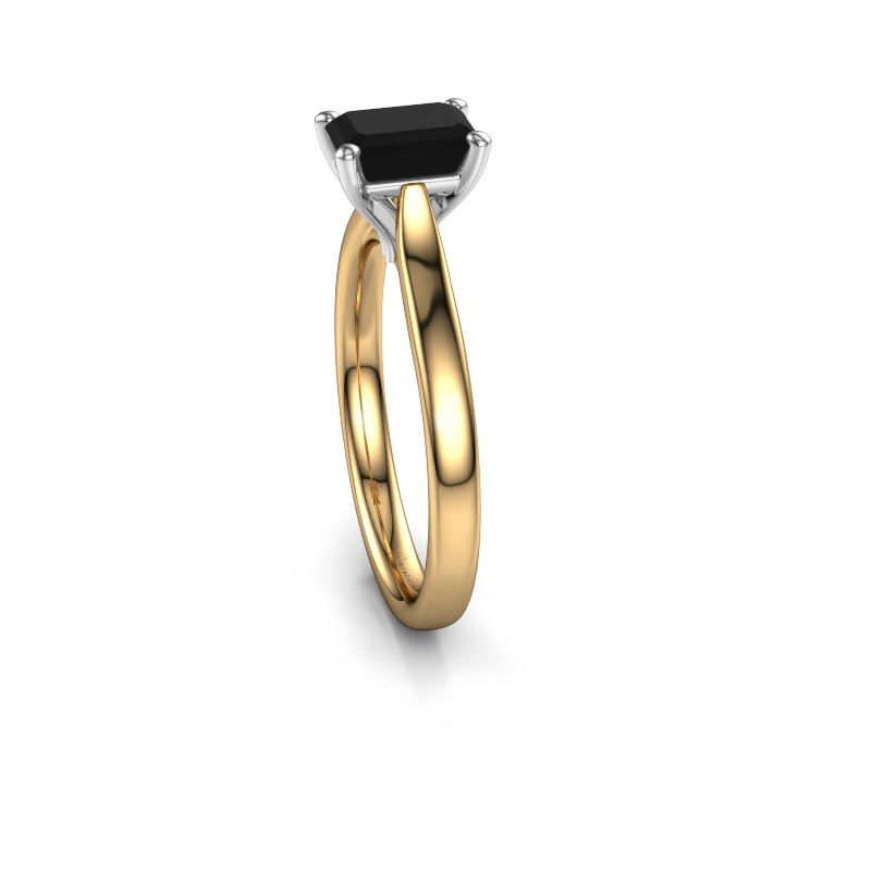 Afbeelding van Verlovingsring Mignon eme 1 585 goud zwarte diamant 1.08 crt