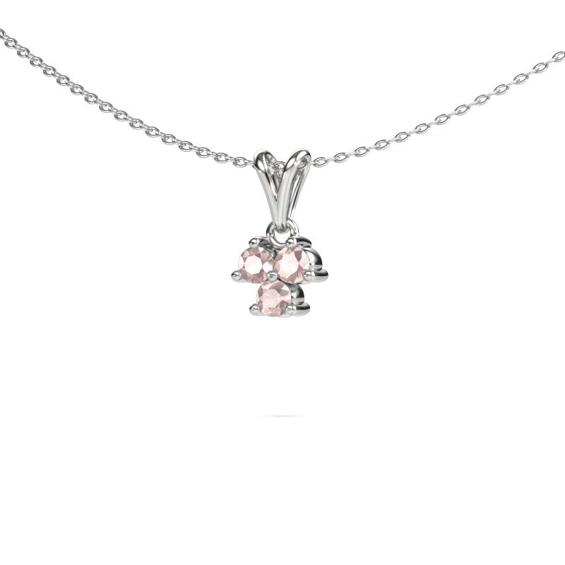 Necklace Shirlee 585 white gold morganite champagne 3 mm