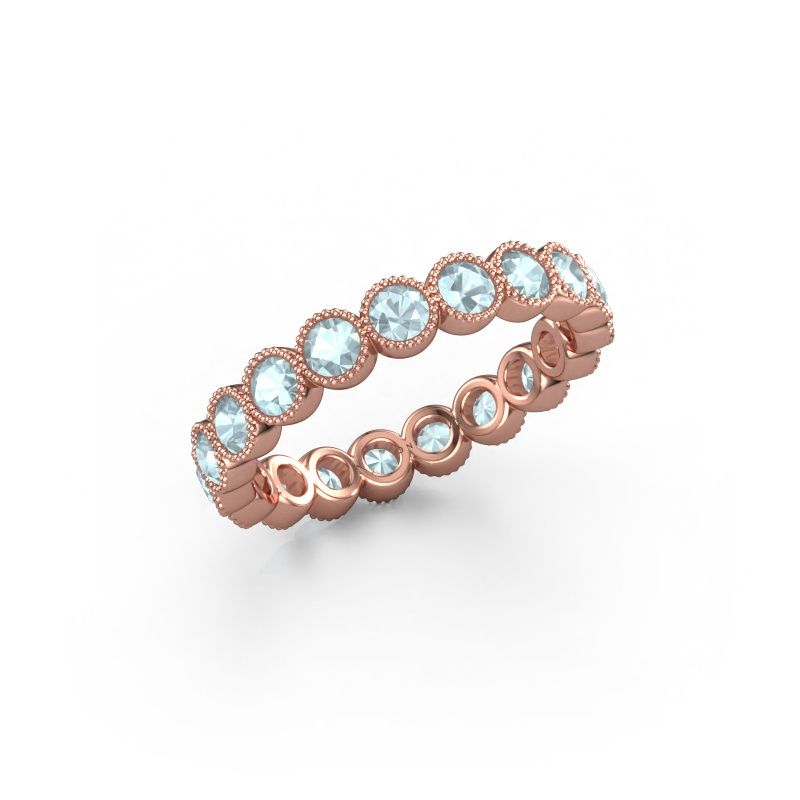 Ring Mariam 0.07 585 rose gold aquamarine 2.7 mm