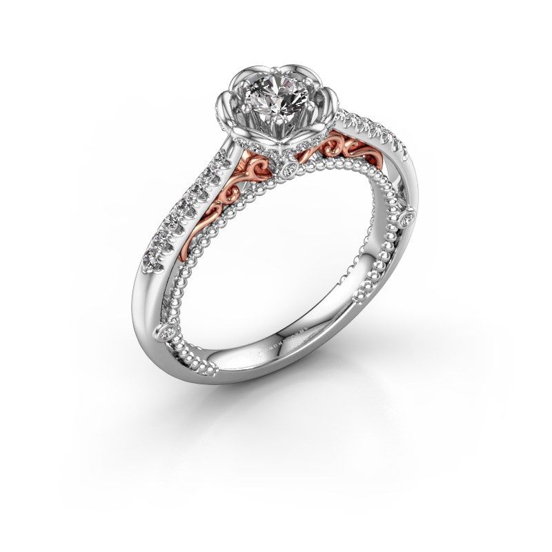Afbeelding van Aanzoeksring Abbey<br/>585 witgoud<br/>diamant 0.508 crt