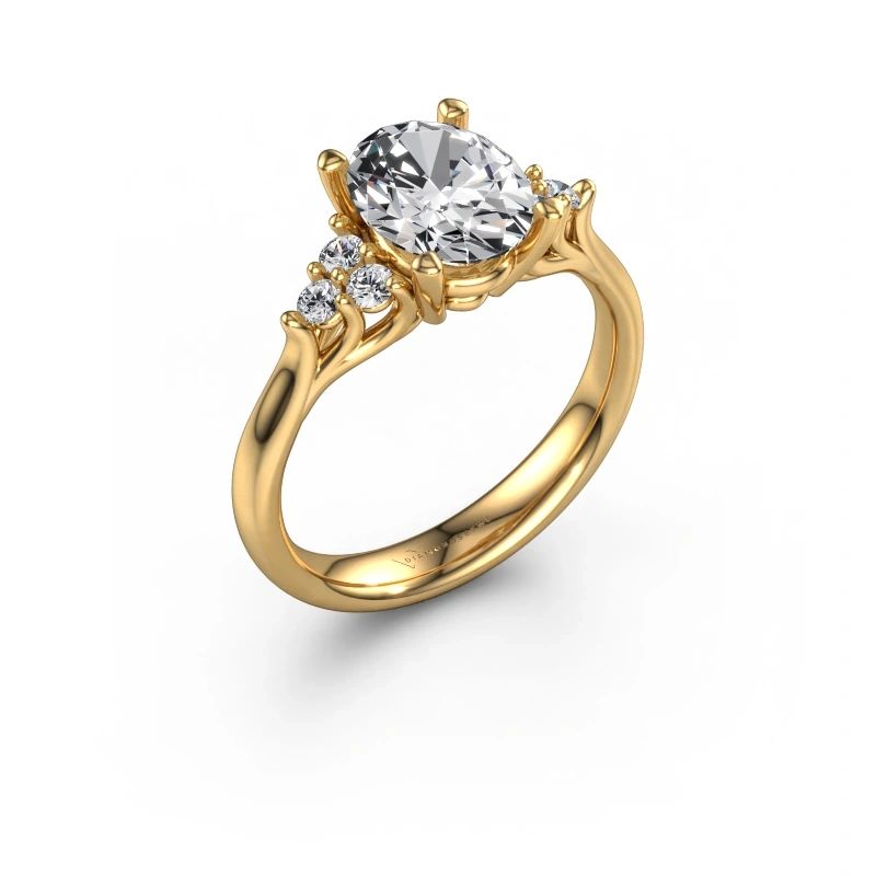 Forlovelsesring Monika OVL 585 gull lab-diamant 1.98 crt