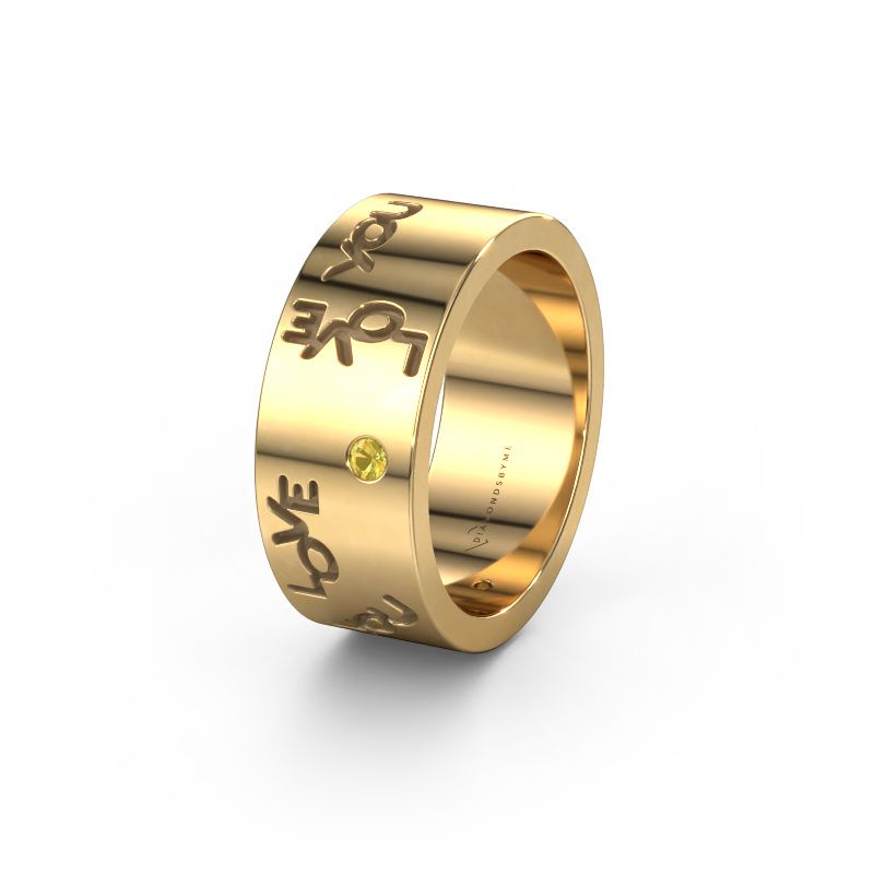 Trouwring Namering 5 585 goud ±8x1.8 mm