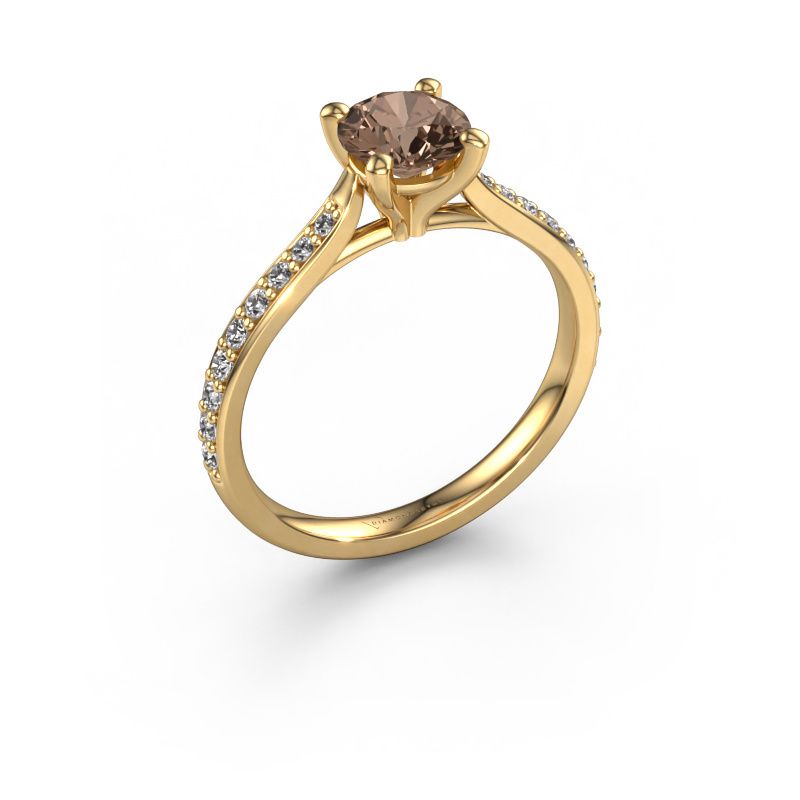Verlobungsring Mignon RND 2 585 Gold Braun Diamant 1.039 crt