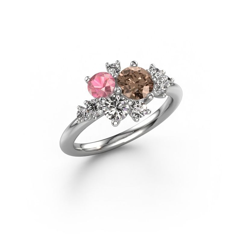 Ring Veronica 585 white gold brown diamond 1.115 crt