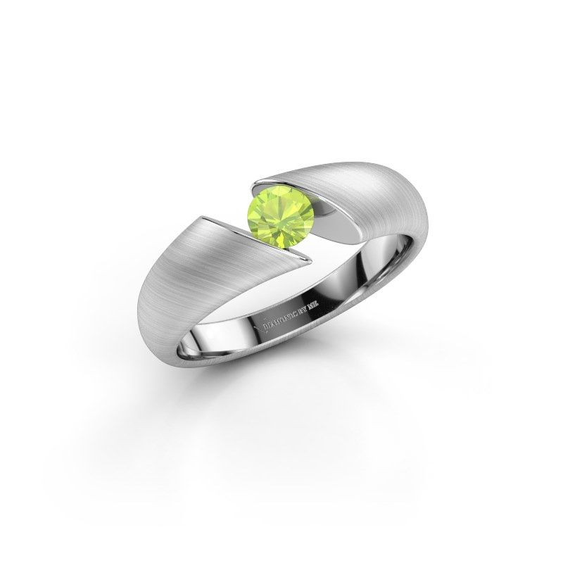 Image of Ring Hojalien 1<br/>585 white gold<br/>Peridot 4.2 mm
