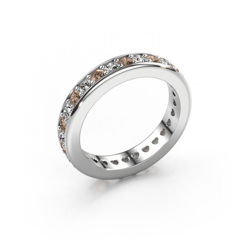 Stackable ring Nienke 950 platinum brown diamond 1.26 crt