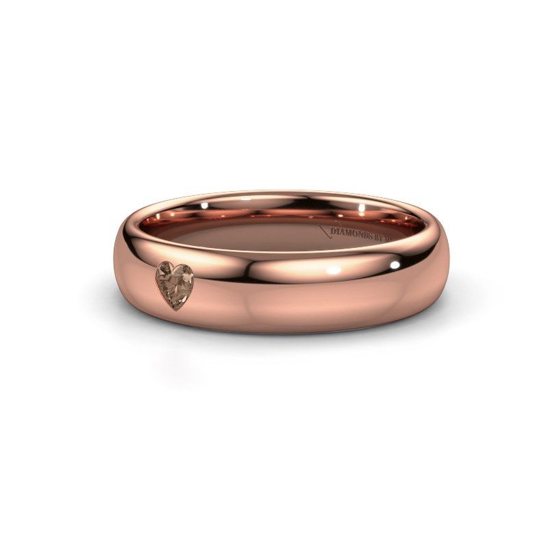 Image of Friendship ring WH0101L35BPHRT<br/>585 rose gold ±5x2 mm<br/>Brown diamond