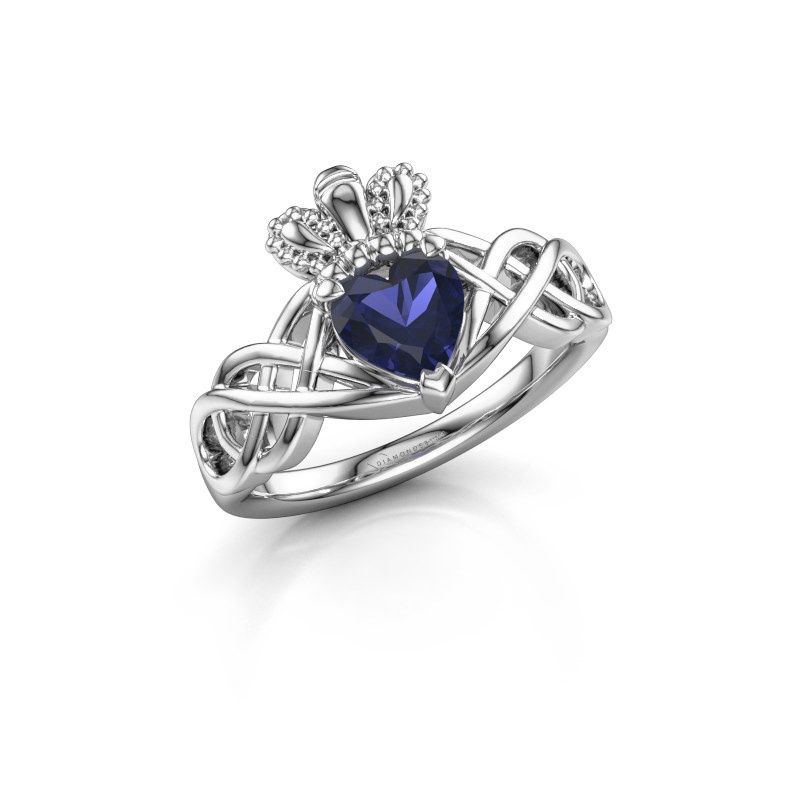 Image of Ring Lucie 585 white gold sapphire 6 mm