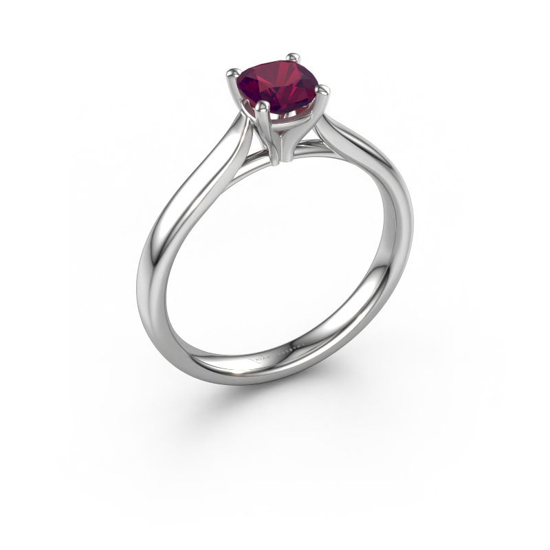 Verlovingsring Mignon cus 1 950 platina rhodoliet 5 mm