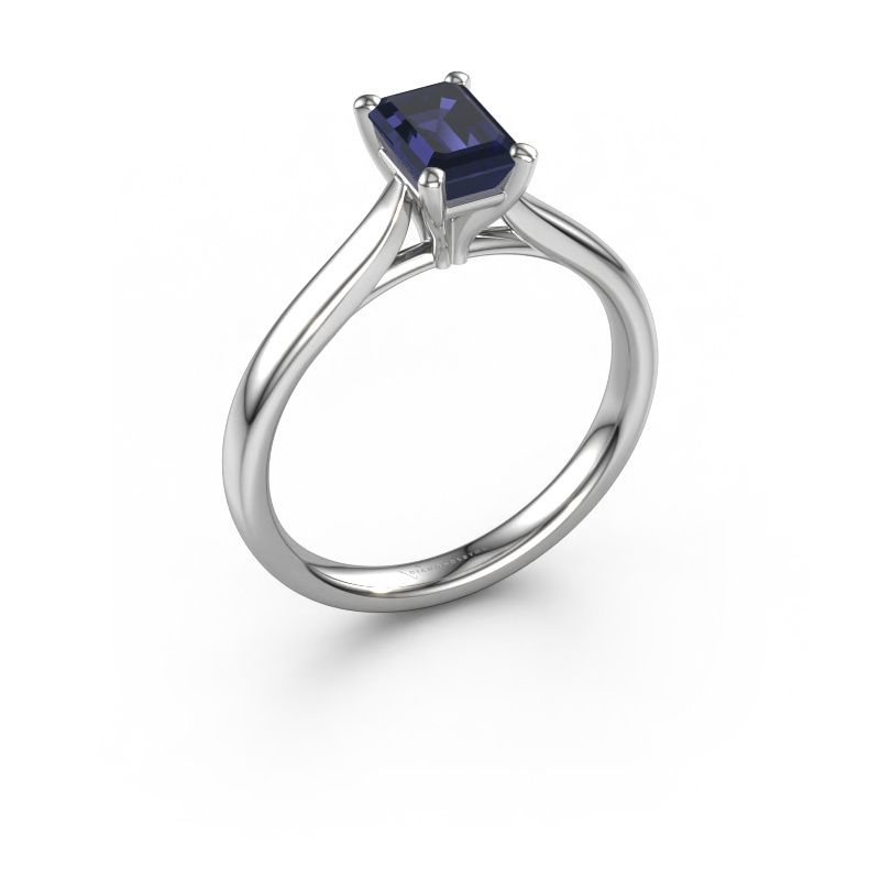 Engagement ring Mignon EME 1 950 platinum sapphire 6.5x4.5 mm