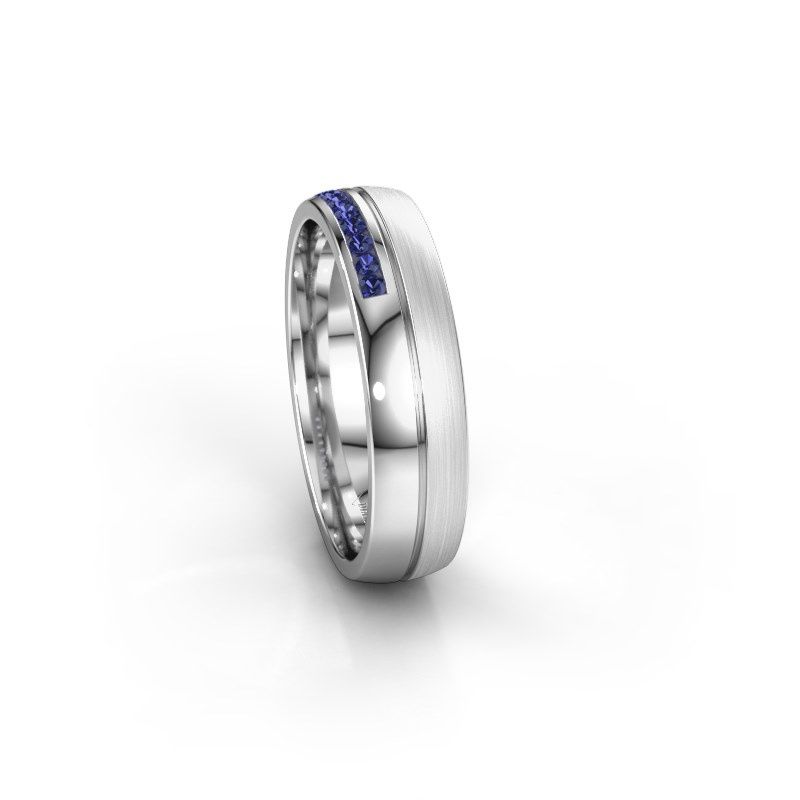 Afbeelding van Trouwring WH0209L25APM 950 platina saffier ±5x1.7 mm