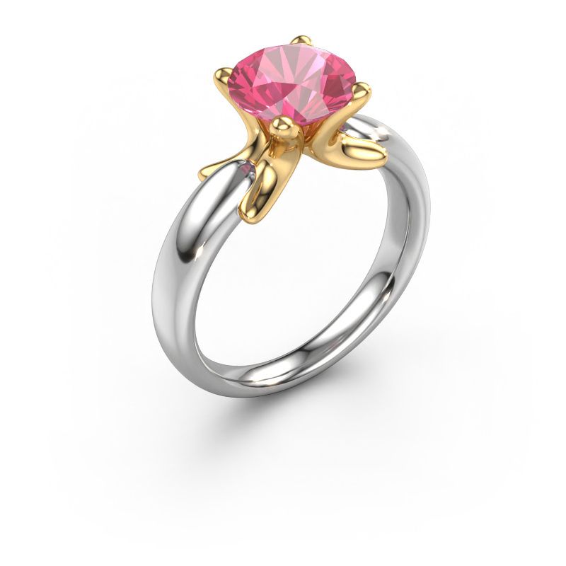 Ring Jodie 585 white gold pink sapphire 8 mm