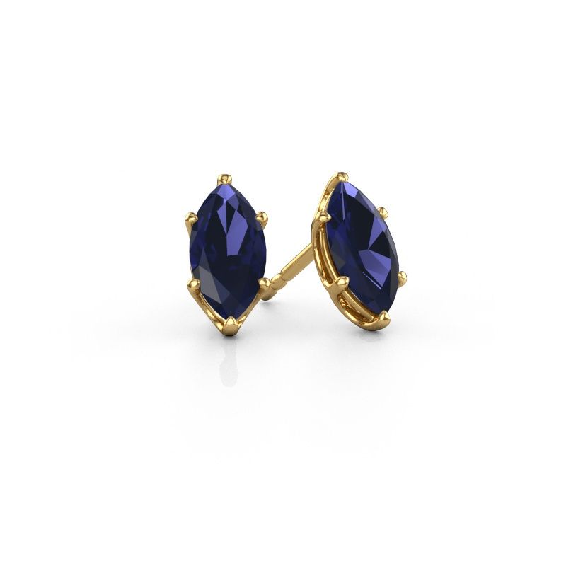 Clous d'oreilles Sam MRQ 585 or jaune saphir 10x5 mm
