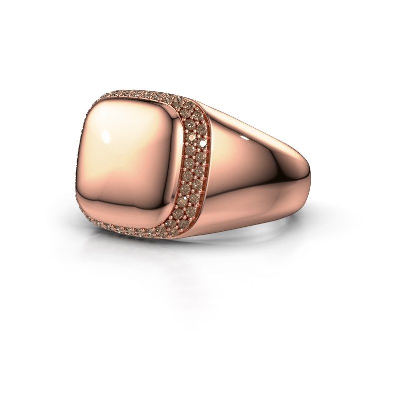 Afbeelding van Heren Ring Pascal<br/>585 rosé goud<br/>Bruine diamant 0.482 crt