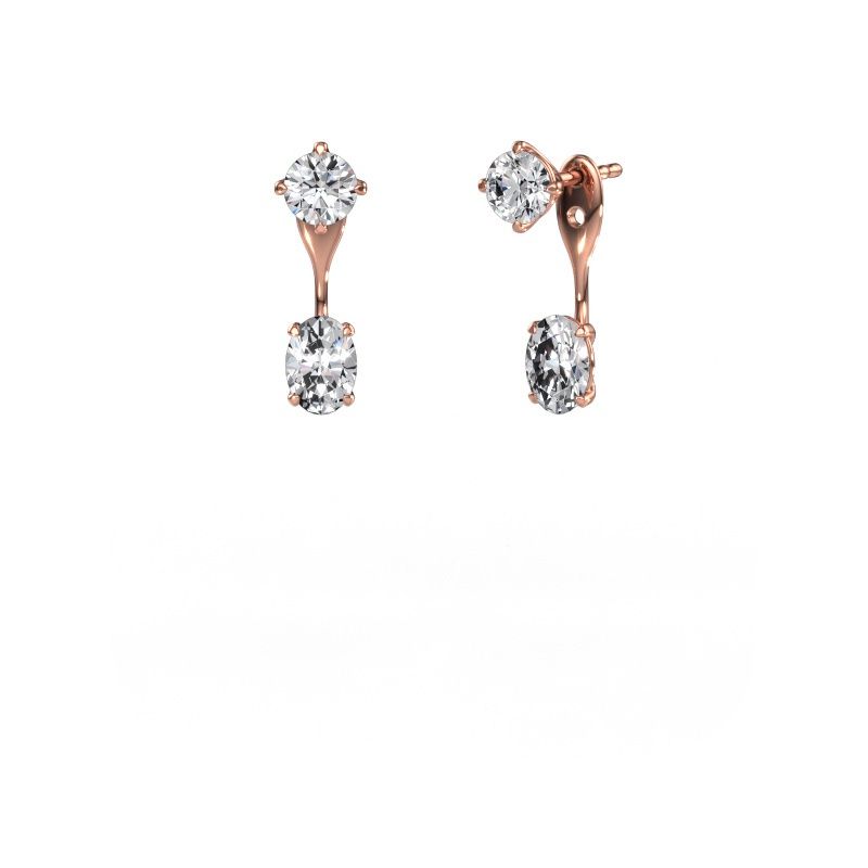 Ohrhänger Kate RND-OVL 585 Roségold Lab-grown Diamant 2.40 crt