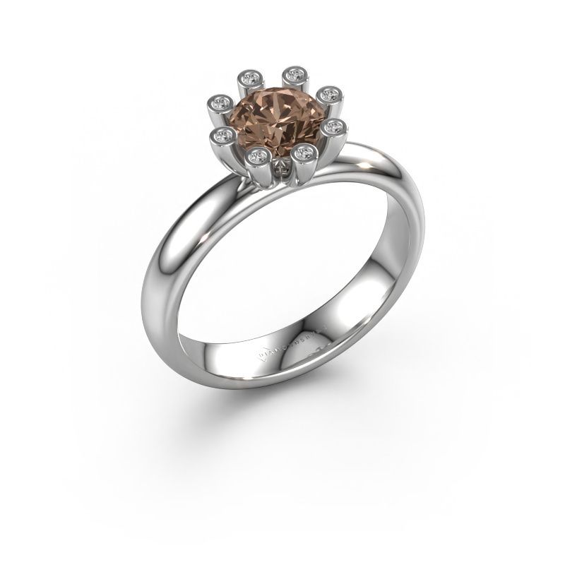 Ring Carola 3 585 white gold brown diamond 0.84 crt