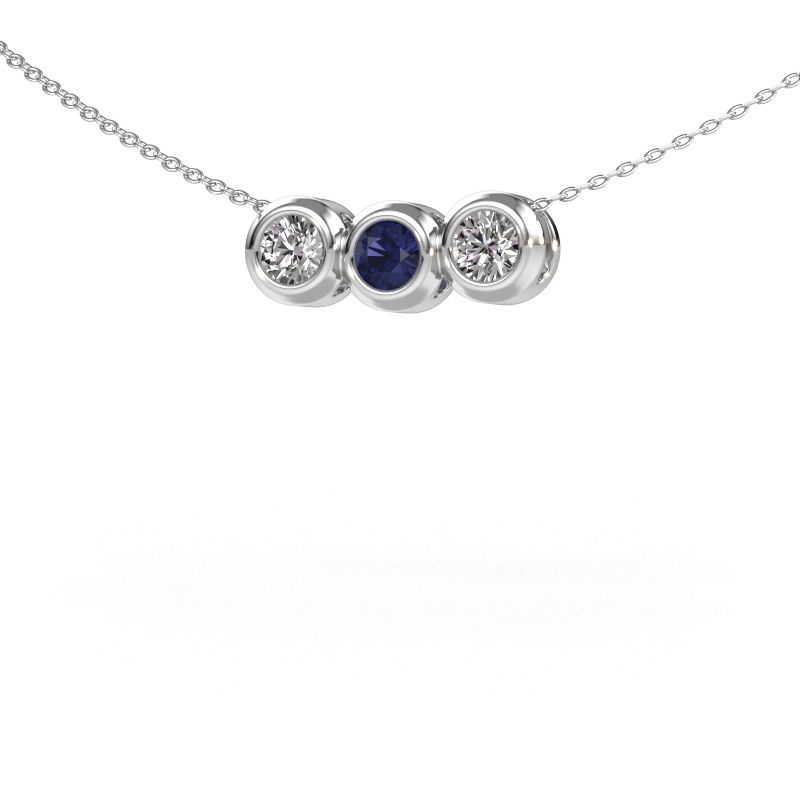 Necklace Kim 3 585 white gold sapphire 4 mm