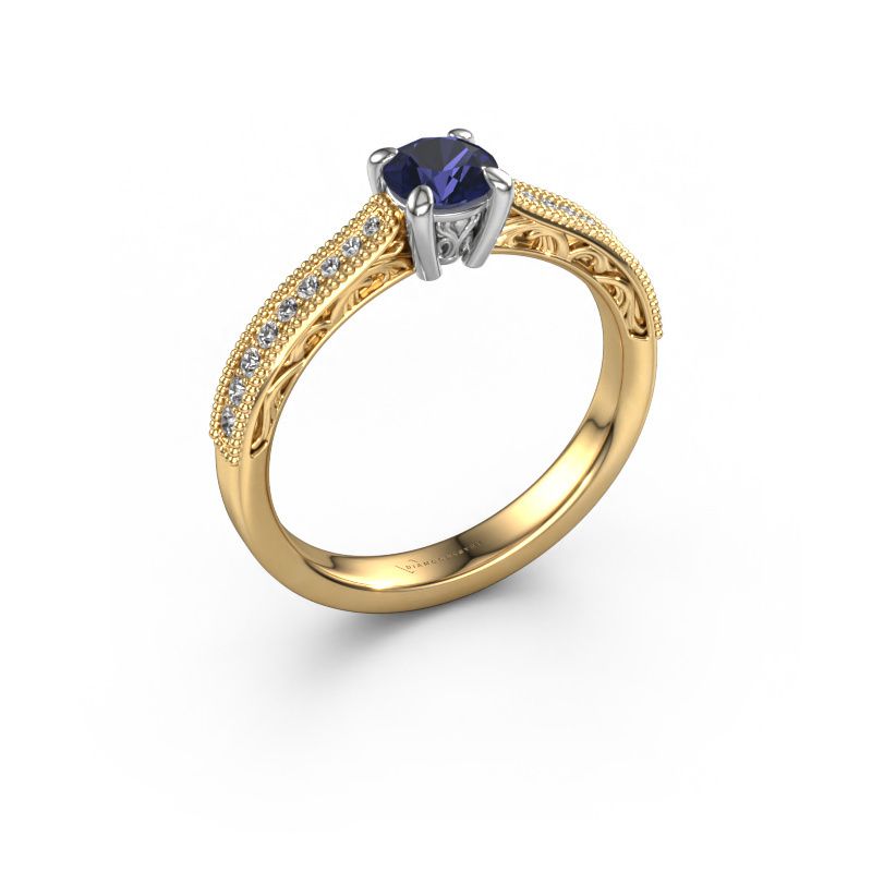 Verlobungsring Shonta RND 585 Gold Saphir 4.7 mm