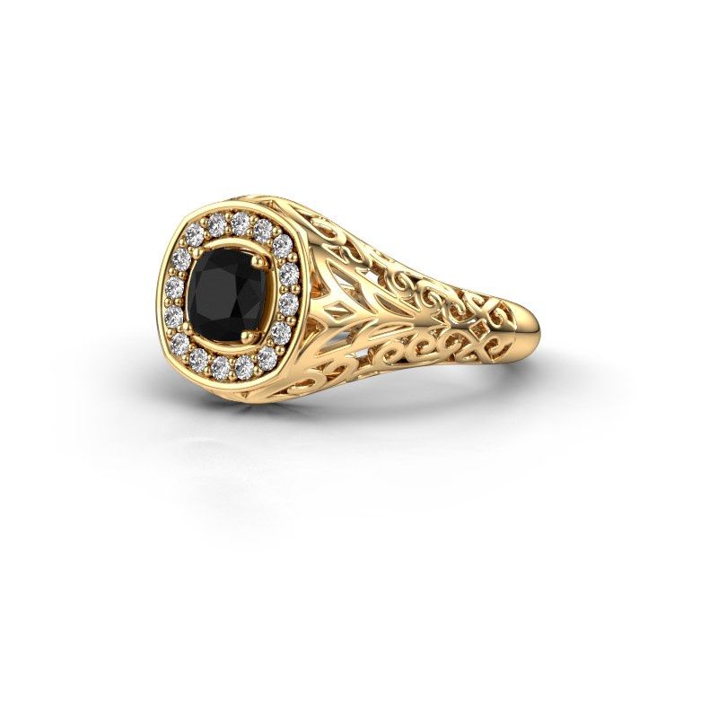 Image of Men's ring quinten<br/>585 gold<br/>black diamond 0.86 crt