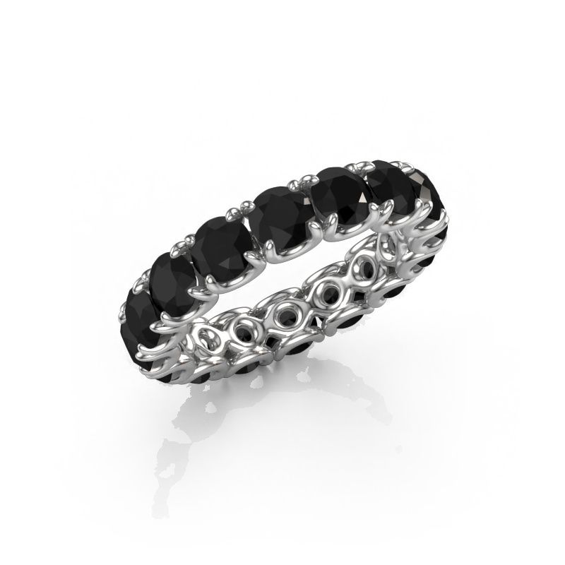 Ring Estee 4.2 585 witgoud zwarte diamant 5.76 crt
